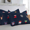 Vaulia Lightweight Microfiber Print Pattern Pillow Shams, Christmas Decorations - Dark Blue, Set of 2