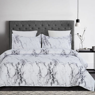 Vaulia Marble Inspired Design Duvet Cover Set