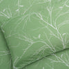 Soft Microfiber Blossom Branches and Leaves Print Pattern Sheet Sets, Green color 4-Piece Set