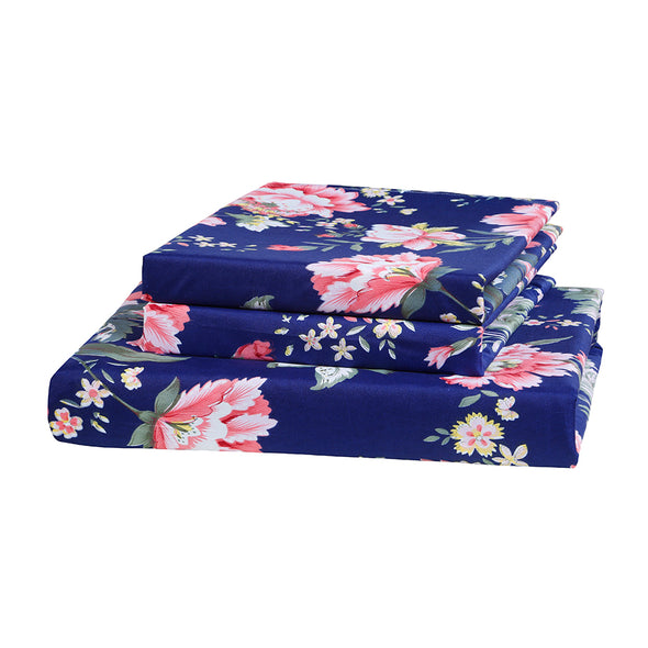 Colorful Floral Pattern Microfiber Duvet Cover Set BS213