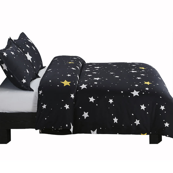 Star Pattern Design Microfiber Duvet Cover Set BS225