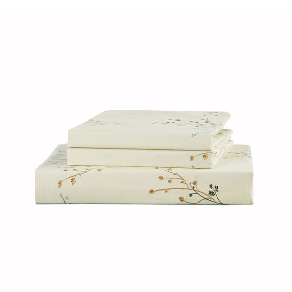Microfiber Duvet Cover Set Print Pattern Design Beige Color BS220