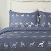 Microfiber Duvet Cover Sets Printed Pattern Design Grey Color BS311