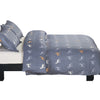 Microfiber Duvet Cover Sets Printed Pattern Design Grey Color BS311