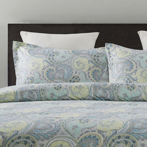 Microfiber Duvet Cover Set Paisley Pattern Design BS221