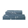 Microfiber Duvet Cover Set Print Flower Pattern Dark Blue BS232