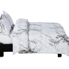 Lightweight Microfiber Duvet Cover Set White Marble BS328