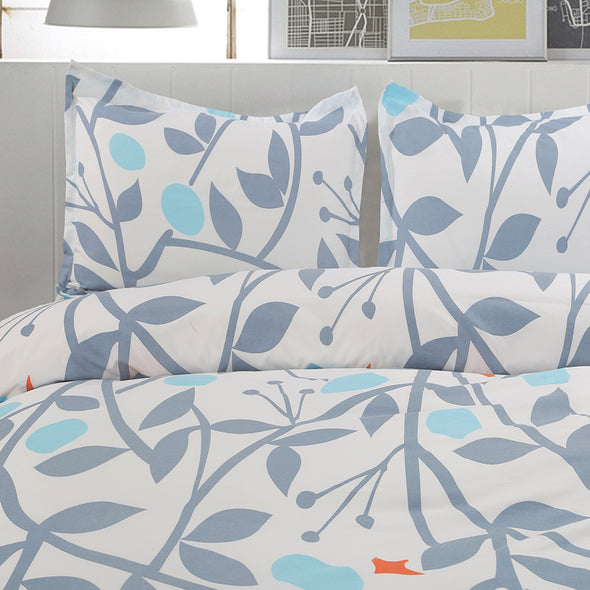 Floral Print Microfiber Duvet Cover Sets BS107