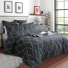 Geometric Pattern Design Microfiber Duvet Cover Set BS293