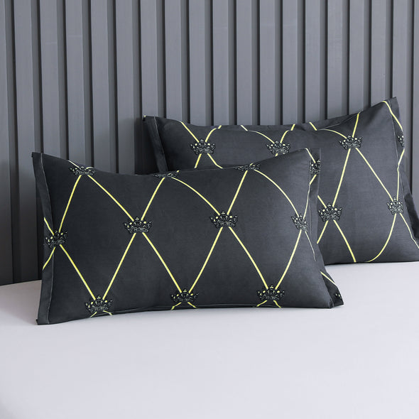 Geometric Pattern Design Microfiber Duvet Cover Set BS293