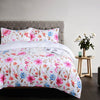 Colorful Floral Print Pattern Microfiber Duvet Cover Set BS3103