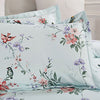100-Percent Cotton Duvet Cover Sets Spa Blue Birds Pattern
