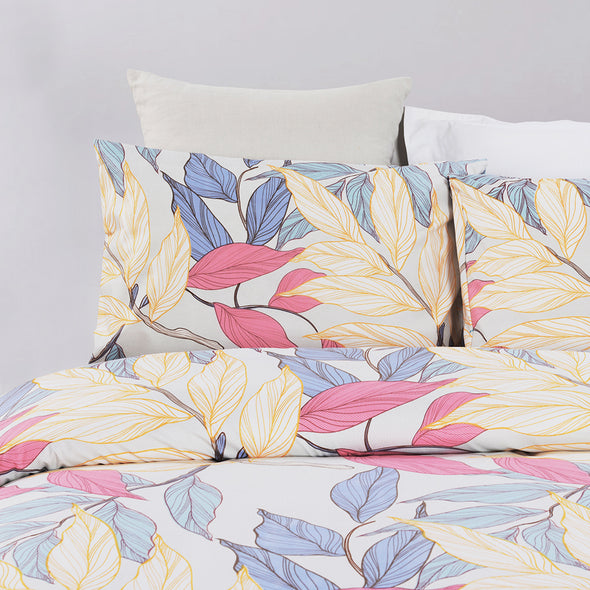Colorful Floral Pattern Design Microfiber Duvet Cover Set BS309