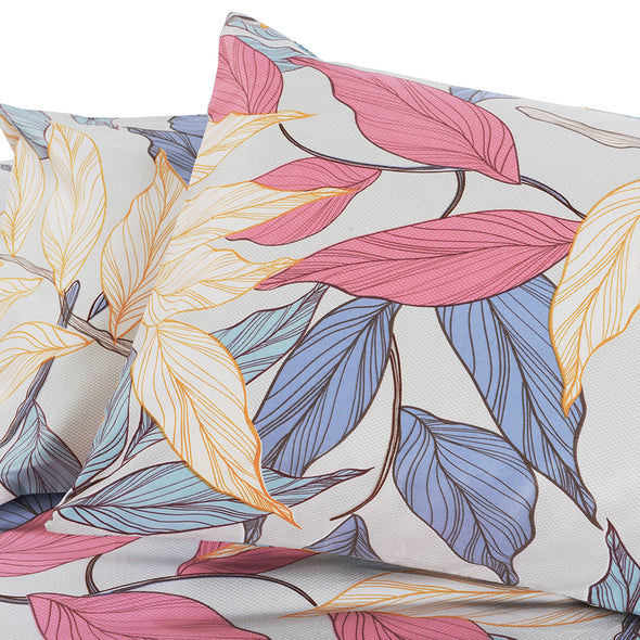 Colorful Floral Pattern Design Microfiber Duvet Cover Set BS309