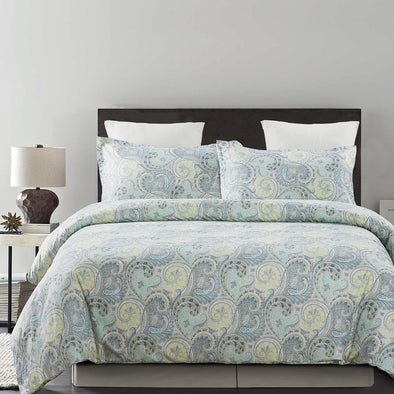 vaulia Microfiber Duvet Cover Set Paisley Pattern Design BS221