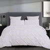 vaulia Microfiber Duvet Cover Sets Tufted Pattern white