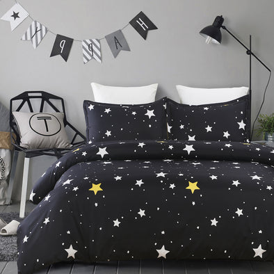 vaulia Star Pattern Design Microfiber Duvet Cover Set BS225