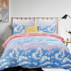 vaulia Print Colorful Clouds Pattern Microfiber Duvet Cover Set BS108