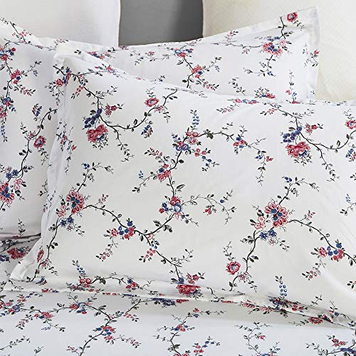 Vaulia Soft Microfiber Duvet Cover Set, Flower and Branches BS270