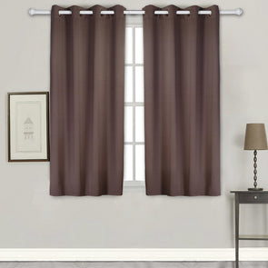 Vaulia Thermal Insulated Blackout Curtain with Tieback Chocolate