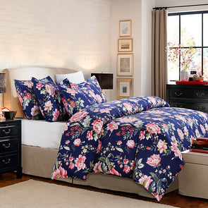 vaulia Colorful Floral Pattern Microfiber Duvet Cover Set BS213