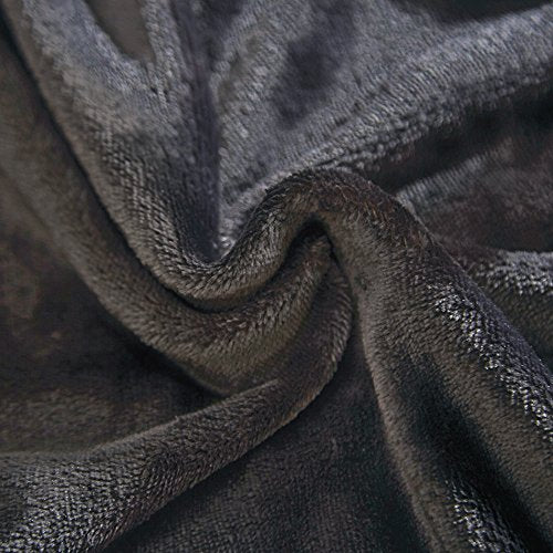 Microfiber Fleece Throws Blanket Grey Color TB01G