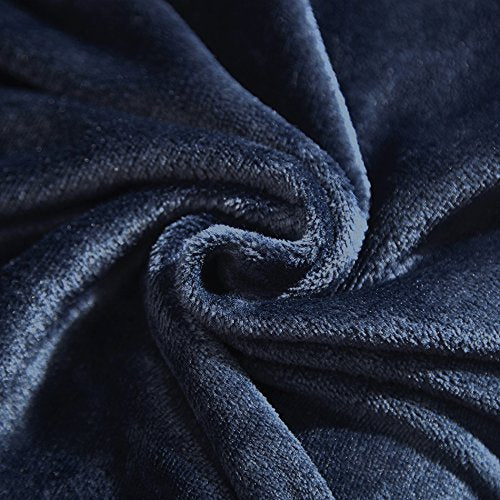 Microfiber Fleece Throws Blanket Navy Color TB02N